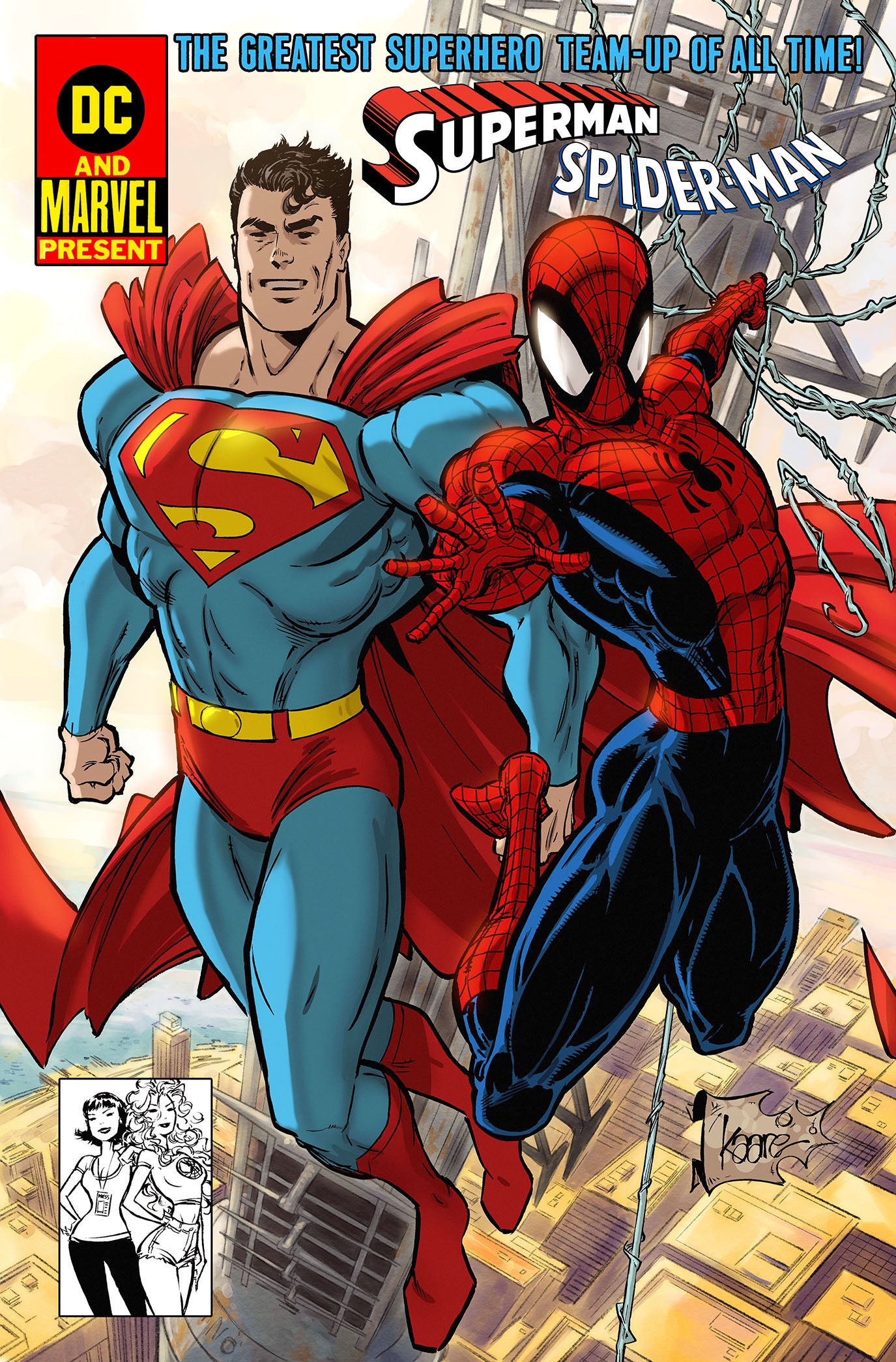 Superman & Spider-Man #1: RETRO CARDSTOCK VARIANT